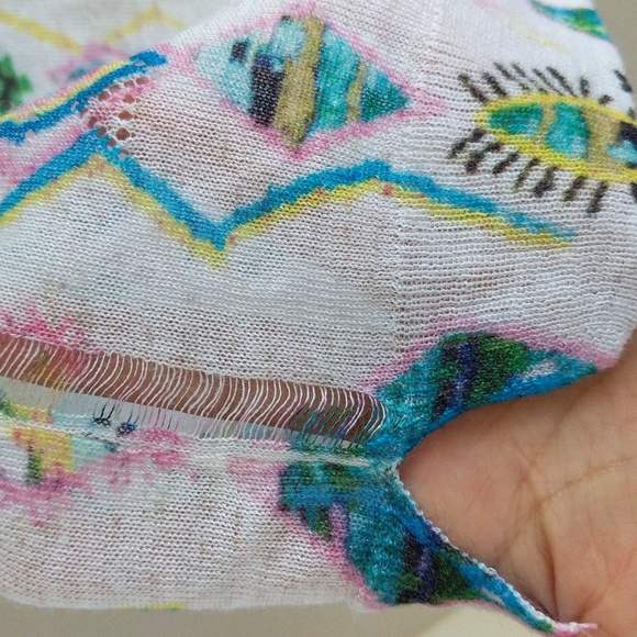 NWOT Zadig & Voltaire Tito Kilim Top In Neutrals T-shirt - Picture 6 of 15